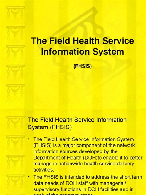 fhsis doh meaning|Field Health Service Information System .